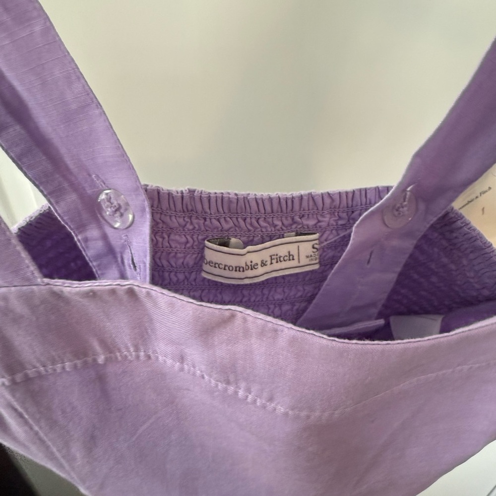 Abercrombie & Fitch Purple Fitted Crop Tank Top - Picture 6 of 9
